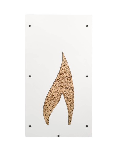 granulebox 55kg white flamme - modern design for wood pellet storage