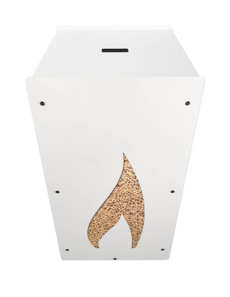 quality wood pellet storage: granulebox 55kg white flamme