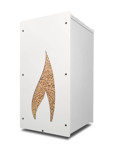 granulebox 55kg white flamme - versatile storage for all pellet needs