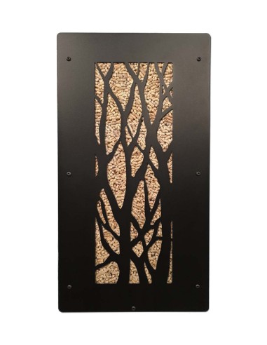 Steel cabinet for storing wood pellets