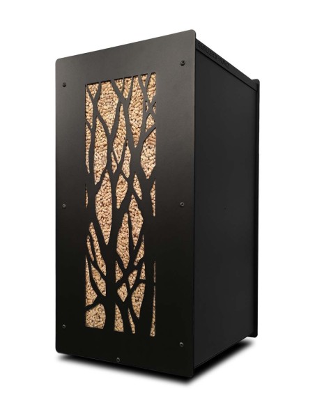 The indoor cabinet for storing wood pellets made in France