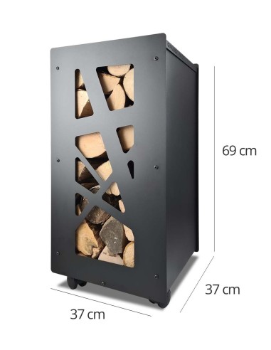 stockage de bûches de bois en intérieur
