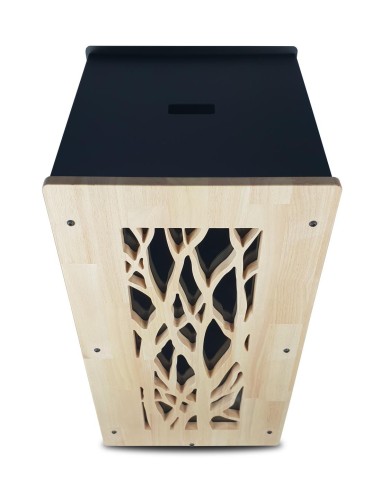Meuble de stockage de granulés de bois en intérieur
