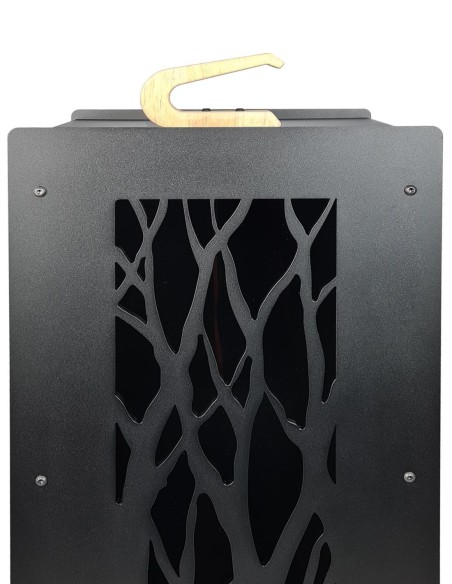 Handle for wood pellet storage
