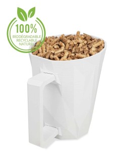Natural white shovel for pellets made in France