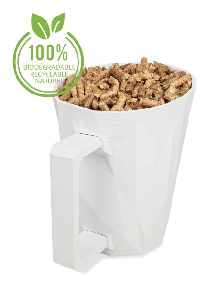 Big pack wood pellet storage white tree model : image