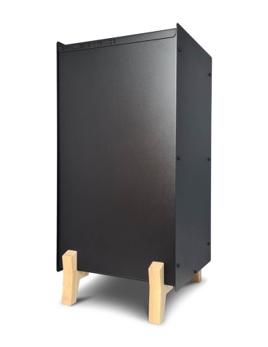 Rangement pellets avec lots de 4 pieds en bois