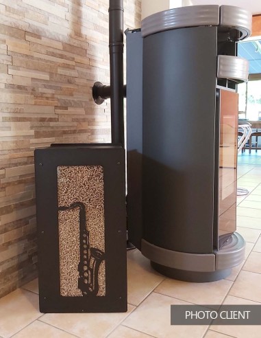 rangement pellets design pour intérieur