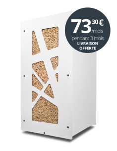 Rangement moderne pour pellets de bois 55kg à Lyon - Granule Box