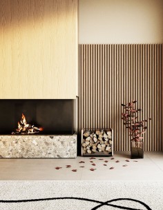 Design inspiré des Alpes pour le range bûche 4809 2