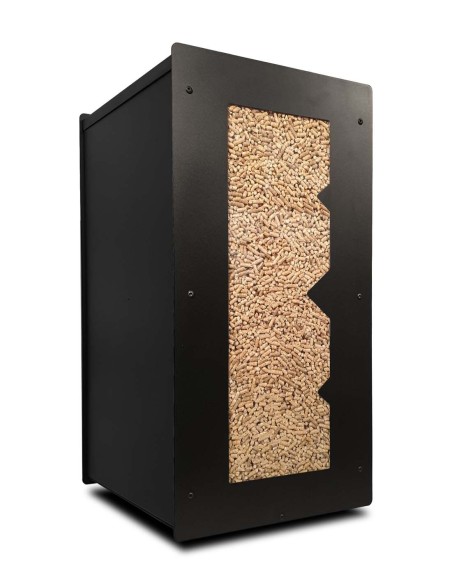 Modern French-designed pellet storage furniture