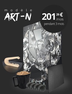 Elegant and practical wood pellet storage, Granulebox Archi ART-N
