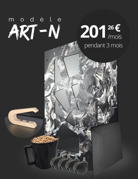 Elegant and practical wood pellet storage, Granulebox Archi ART-N