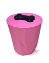Boîte à croquettes design rose bonbon