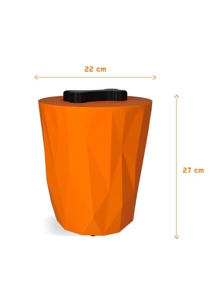 Wipeable interior surface of the CrocketBox dog food storage container.