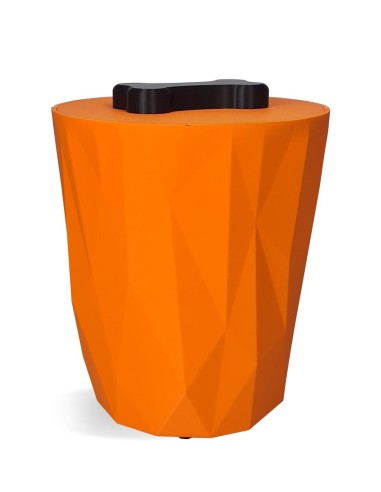 Eco-friendly 3D printed CrocketBox for sustainable kibble storage for pets.