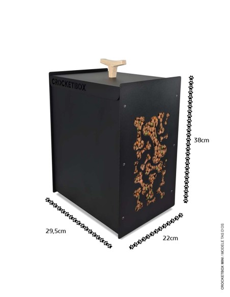 Reservoir croquettes acier durable Crocketbox