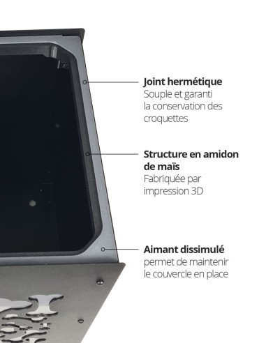 boite à croquettes modèle 4 pattes