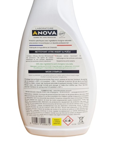 produits de nettoyage vitre insert