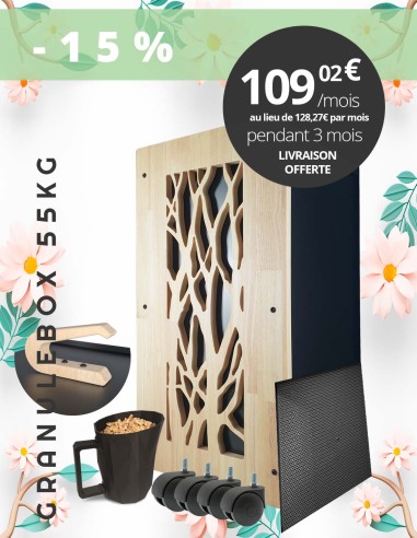 Rangement granulés de bois premium