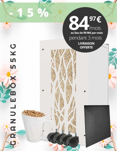 Gros pack rangement granulés de bois Arbre Blanc