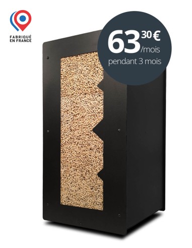 rangement granulés de bois en acier