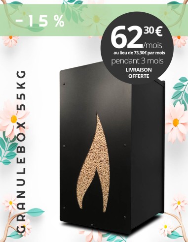 Granulebox 55kg noir FLAMME