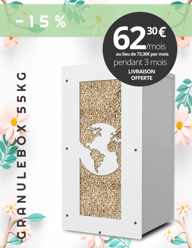 Granulebox 55kg blanc WORLD