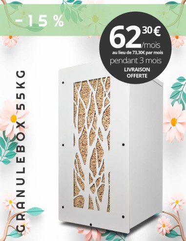 Granulebox 55kg blanc ARBRE