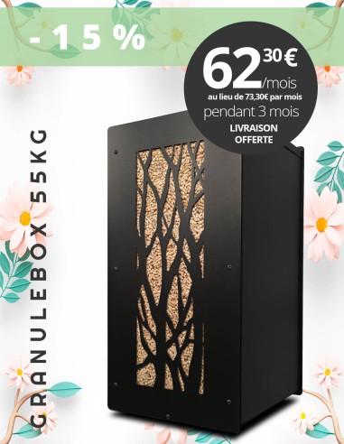 Granulebox 55kg noir ARBRE