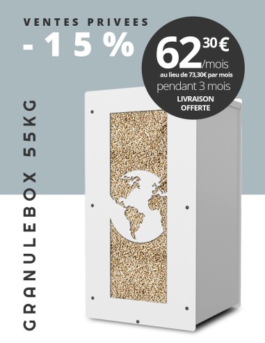 Granulebox 55kg blanc WORLD