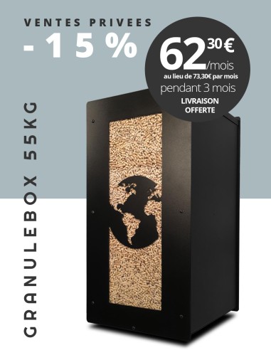 Granulebox 55kg noir WORLD