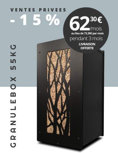 Granulebox 55kg noir ARBRE