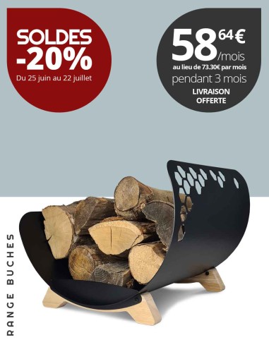 Range-bûches intérieur Ruche