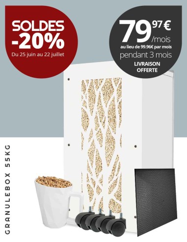 Gros pack rangement granulés de bois Arbre Blanc