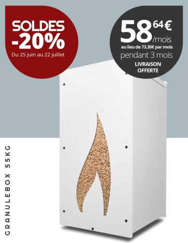 Granulebox 55kg blanc FLAMME