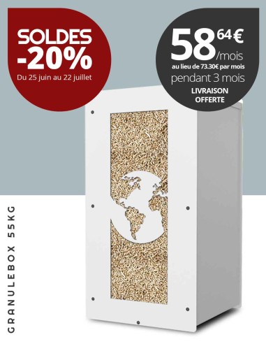 Granulebox 55kg blanc WORLD