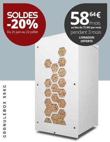 Granulebox 55kg blanc OCTO
