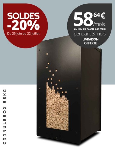 Granulebox 55kg noir NUMERIK