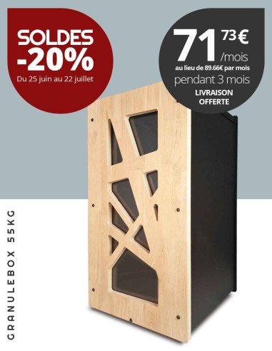 Granulebox 55kg noir ARCHI Evea