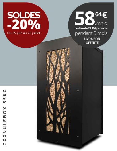 Granulebox 55kg noir ARBRE