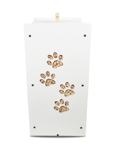 Crocketbox blanche sur vérins réglables avec peinture texturée