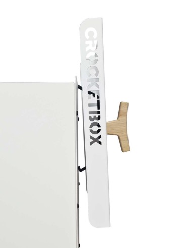 Crocketbox blanche motif Tas d’Os, design élégant pour chien