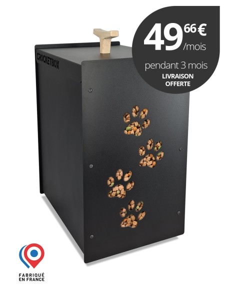 Crocketbox 4 Pattes Boîte à Croquettes Design 10kg