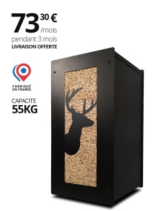 Indoor pellet storage: Granulebox black deer