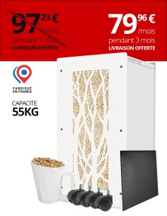 Gros pack rangement granulés de bois Arbre Blanc : image
