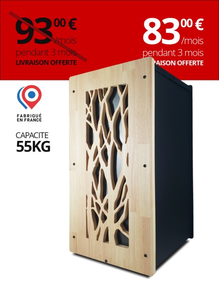 Stockage pellets 55kg noir ARBRE Evea : image