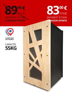 Granulebox 55kg noir ARCHI Evea : image
