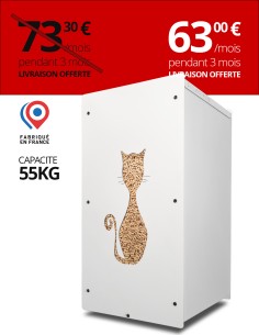 Granulebox 55kg blanc FELIX : image