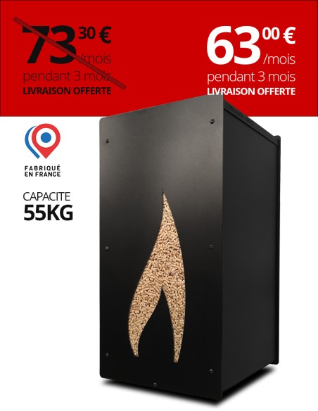 Granulebox 55kg noir FLAMME : image